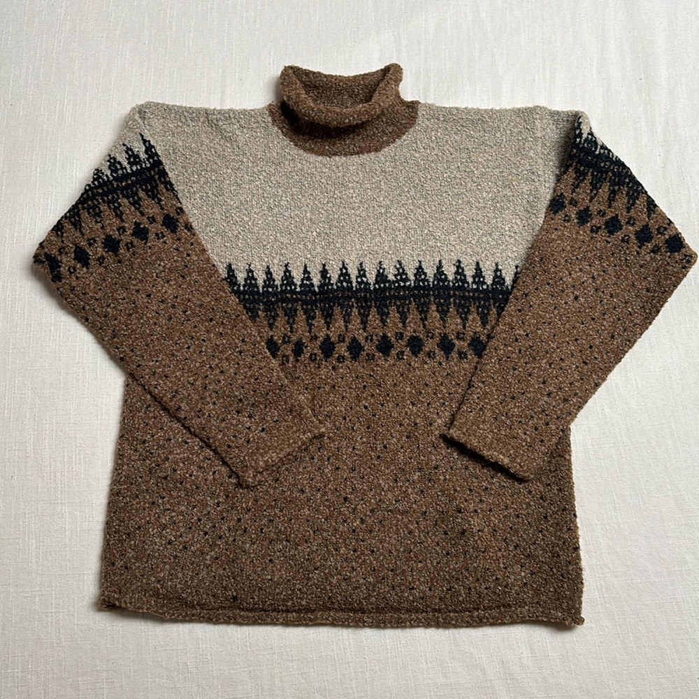 Vintage Arizona Jean Company Textured Roll Neck Sweater, Women’s Size Small